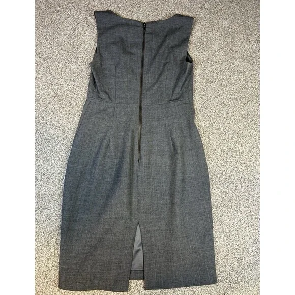 Express Design Studio Charcoal Gray Career Professional Dress 8 ♾ lined - Picture 2 of 6